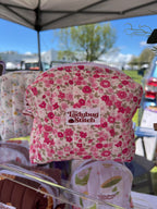 Peony  Makeup Bag – Quilted Cosmetic Pouch