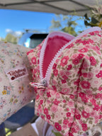 Peony  Makeup Bag – Quilted Cosmetic Pouch