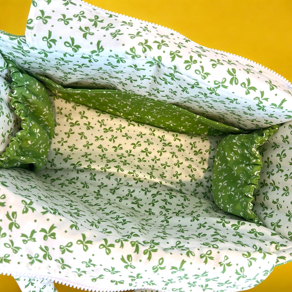 Mini Green Bow Tote Bag – Stylish Small Shoulder Bag