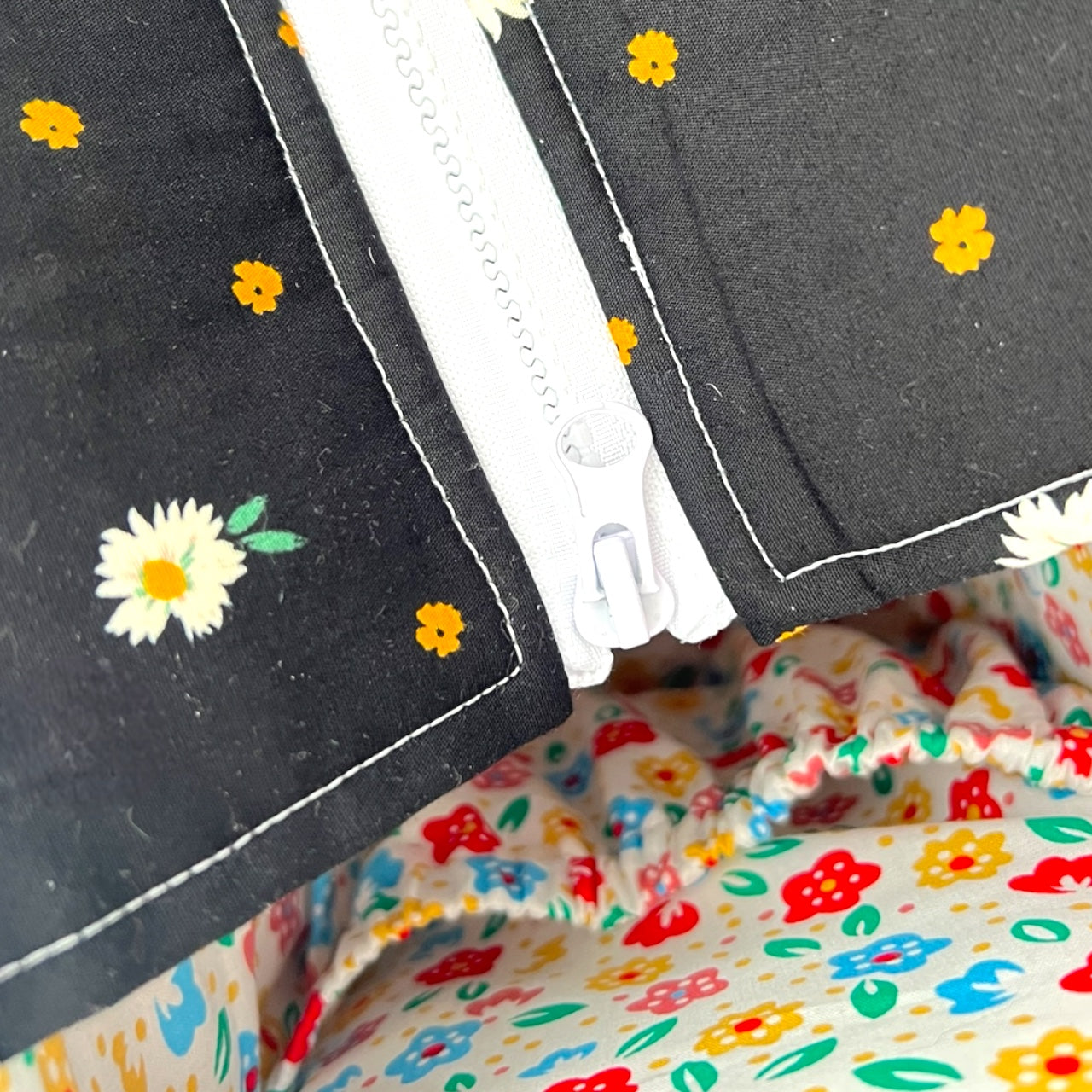 Midnight Daisy Carry-All Tote Bag | Handmade Floral Tote