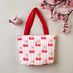 Cherry Blossom Quilted Tote Bag
