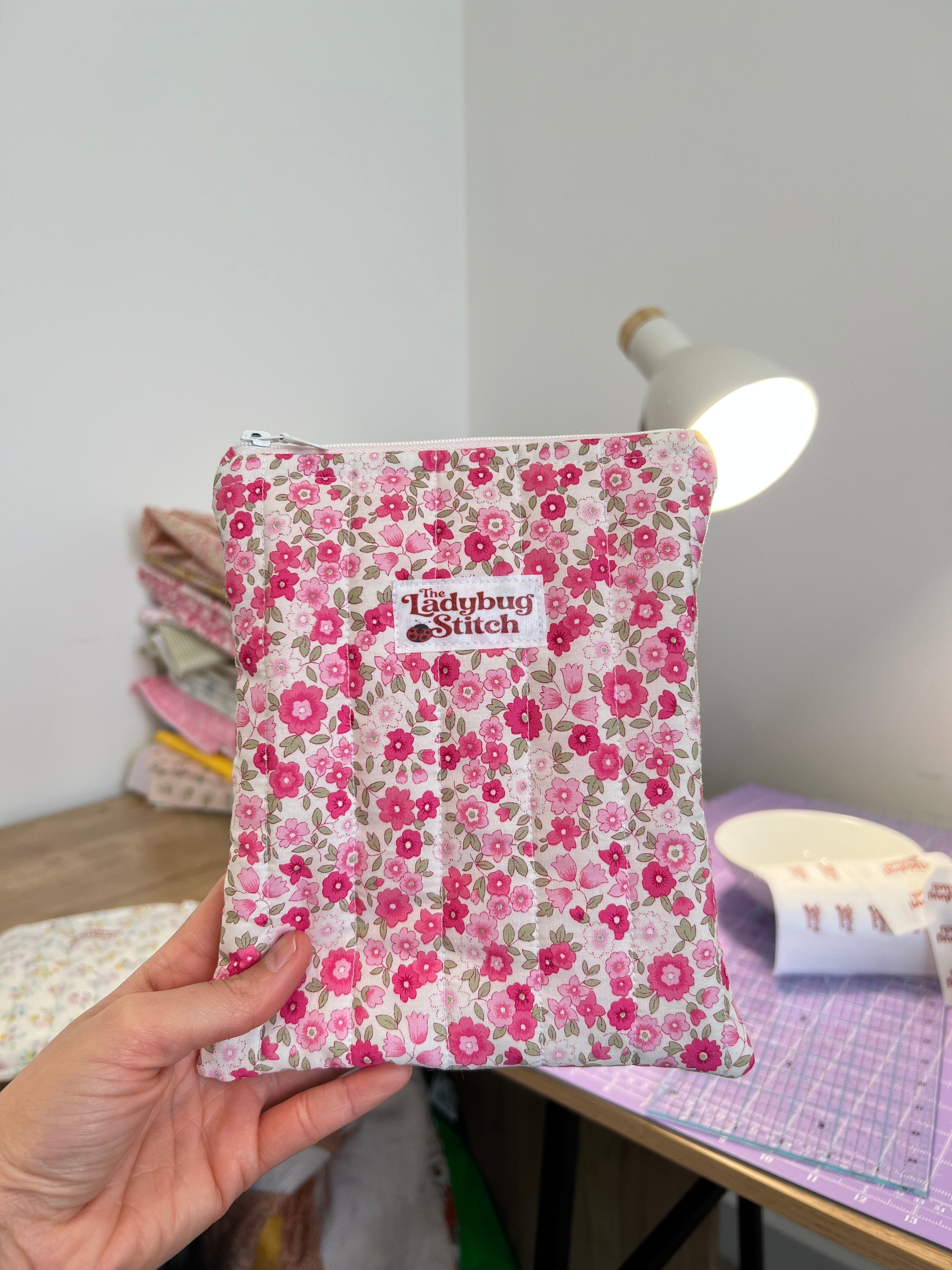 Peony Floral E-Reader Sleeve – Padded Kindle or Kobo Case