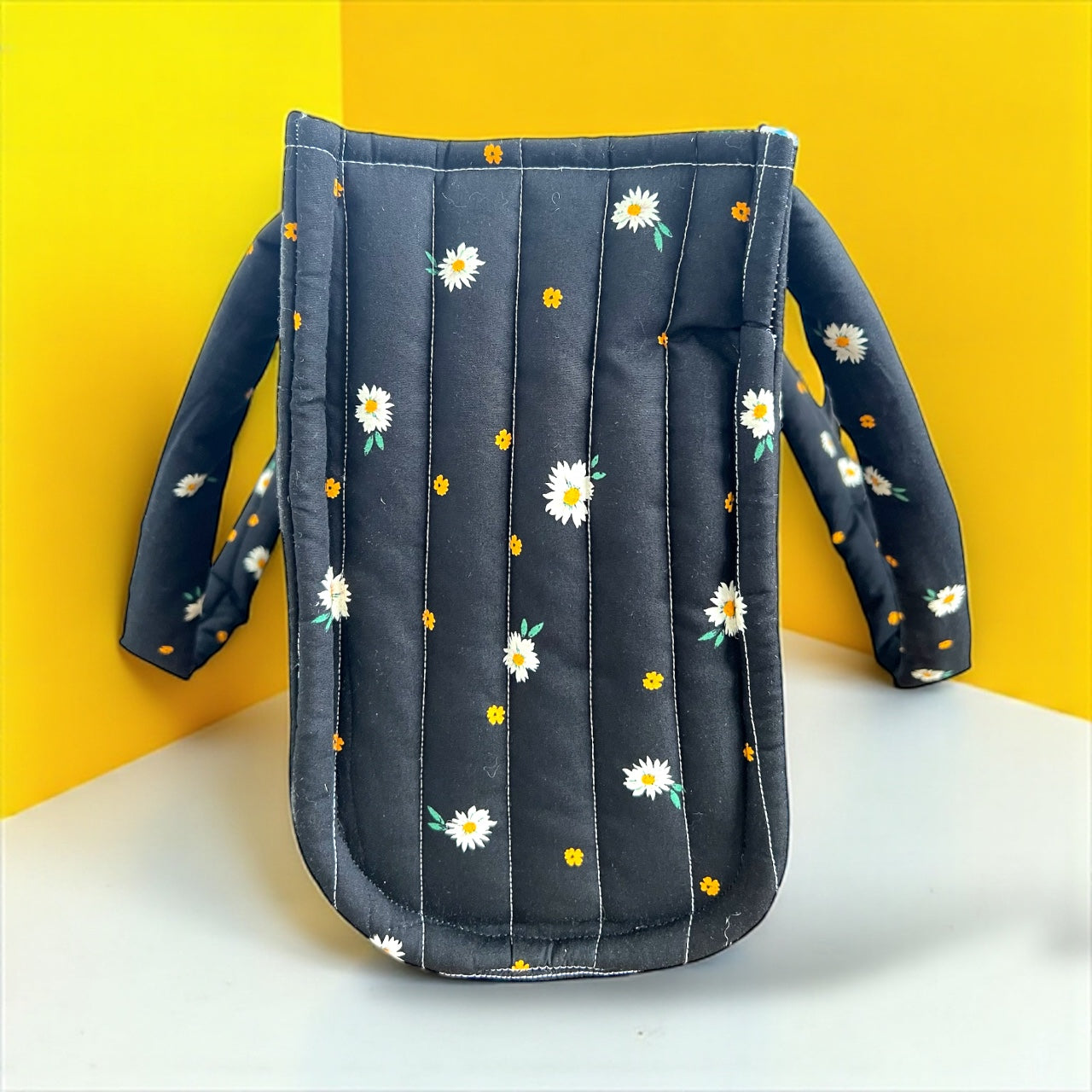 Midnight Daisy Carry-All Tote Bag | Handmade Floral Tote
