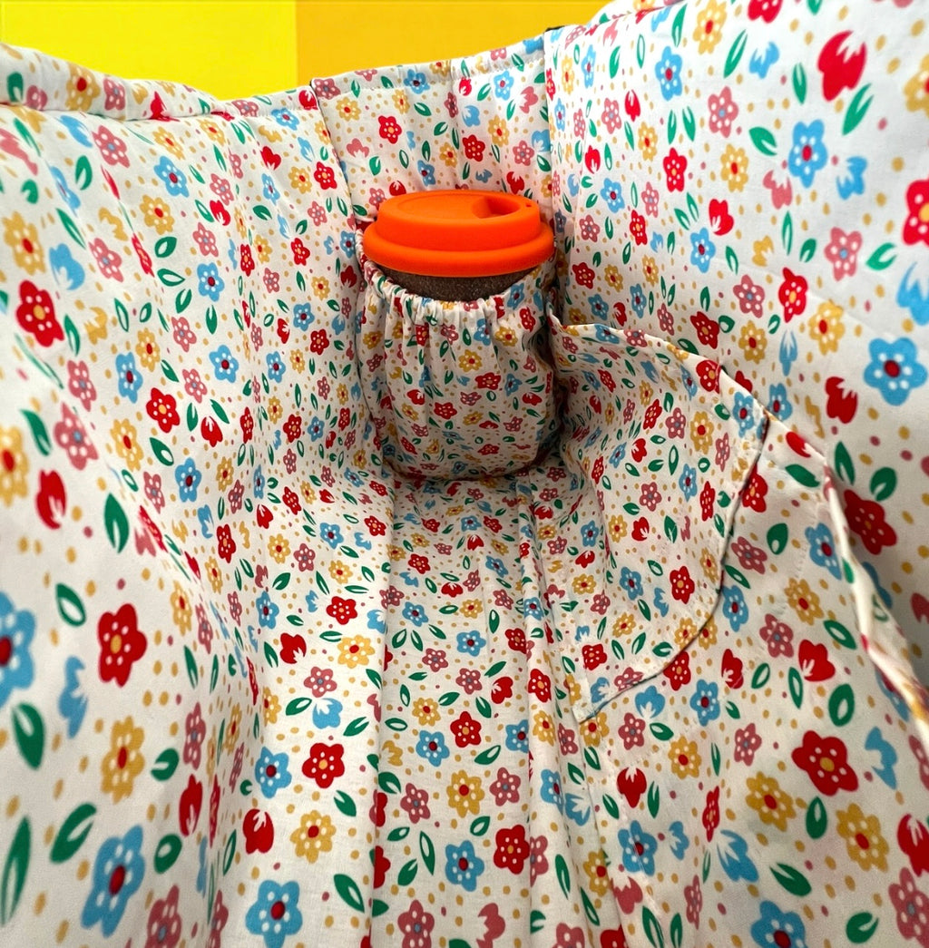 Midnight Daisy Carry-All Tote Bag | Handmade Floral Tote